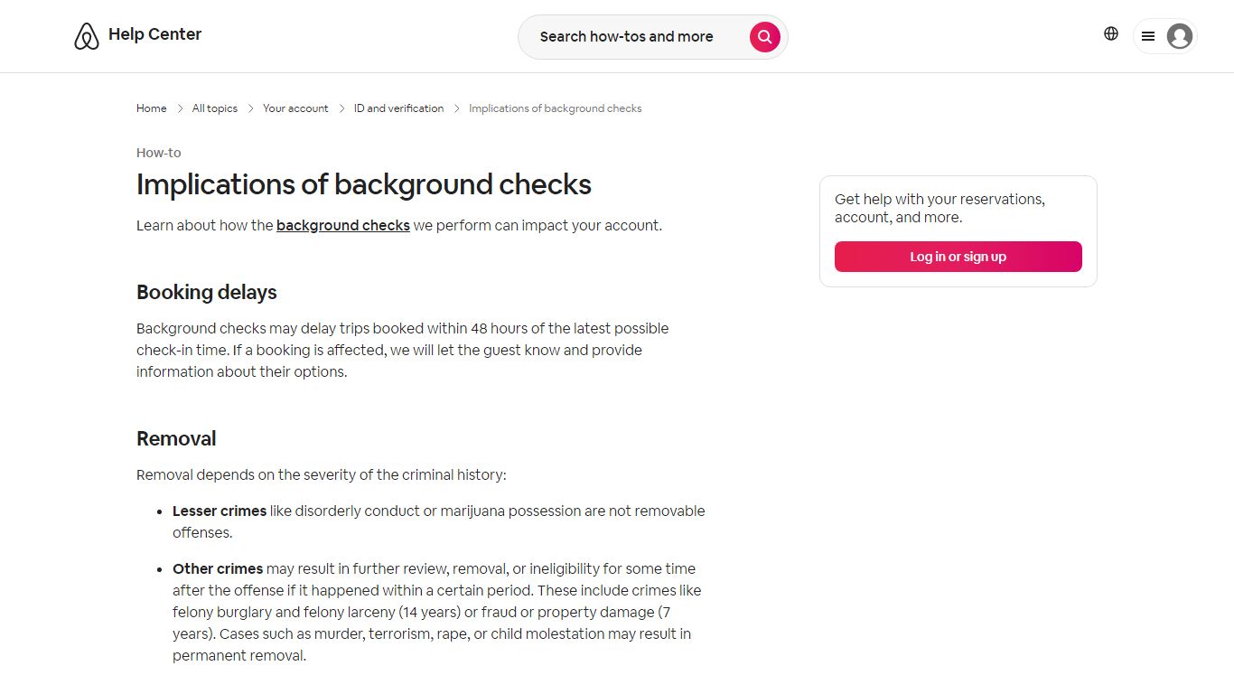 Implications of background checks - Airbnb Help Center